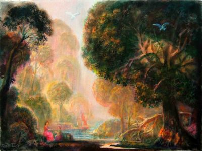 Woodland Pool [A]   2007  12x16  Digital
Keywords: imagined-landscape