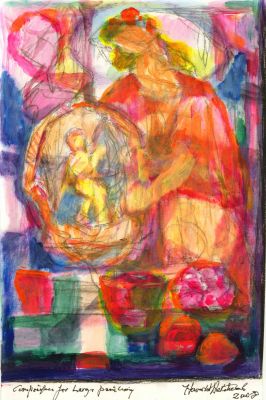 Composition For A Larger Painting   2008  7.5x11  Direct
