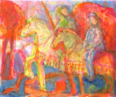 Composition Horse Riders   2008  8.25x9.75  Direct

