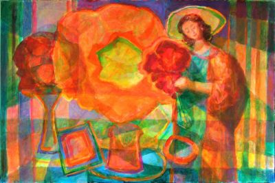 Girl At A Table  2008  32x47   Digital
