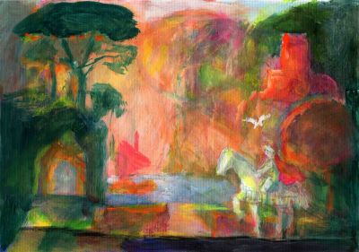 Italian Seaport   2008  7x10  Direct
