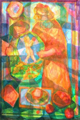 Medieval Inspired Nativity [A]   2008  47x32  Digital
