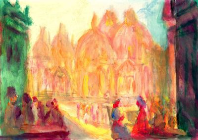 Piazza Di San Marco   2008  5.75x8.25  Direct
