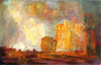 Storm Over Dawlish Train   2008  7.25x11.5  Direct
