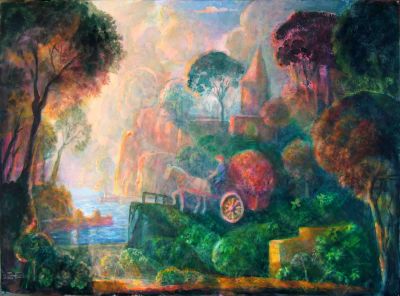 Sun Rising Above Mists On The Italian Alps   2008  24x32  Digital
