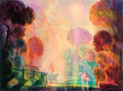 Sun Rising Through Mist Over A Bay   2008  23.5x32  Digital
