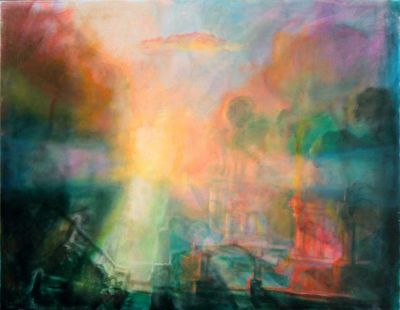 Sun Rising Through The Italian Alps   2008  28x35.25  Digital
