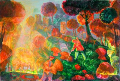 Sunrise Over A Harvest  2008  32x47   Digital
