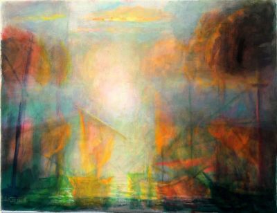 Sunrise Over Tintagel   2008  14x18  Digital
