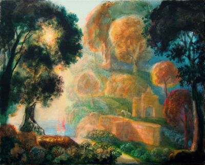 Surise Over A River   2008  18x22  Digital
