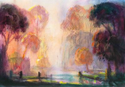 View Of N.Italian Alps [A]   2008  7x10  Direct
