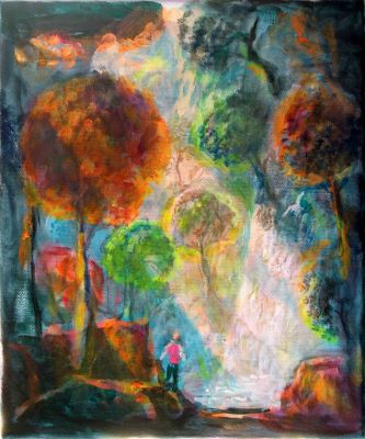 Waterfall In The Italian Alps   2008  10x12  Digital
