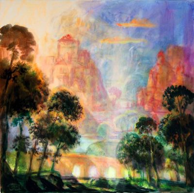 Lake Lucerne N.Italy   2009  23.5x23.5  Digital
Keywords: imagined-landscape