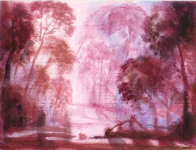 Sunlight Over Riverbank  2009  6.75x8.75  Direct
