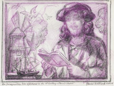 Drawing 126 - Imaginative View Of Holland In The 17th. Century  2006 8x10  Direct
