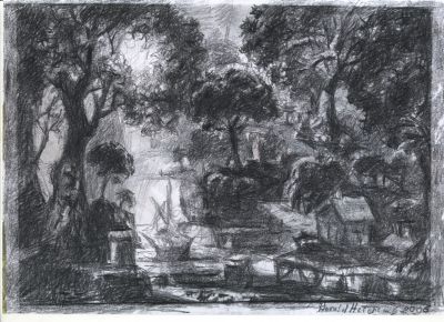 Drawing 140 - Sketch For A Larger painting  2006  Direct
