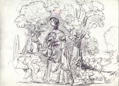 Drawing 131 - Untitled  2005  9x12  Direct
