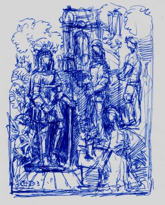 Drawing 139 - Untitled  2003  6x8  Direct
