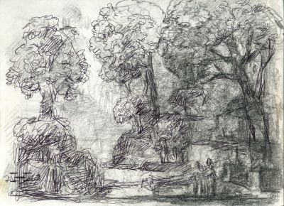 Drawing 129 - Untitled  2002  9x12  Direct
