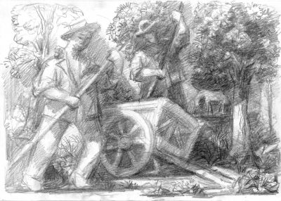 Drawing 62 [Farmworkers]   2000   8x12   Direct
