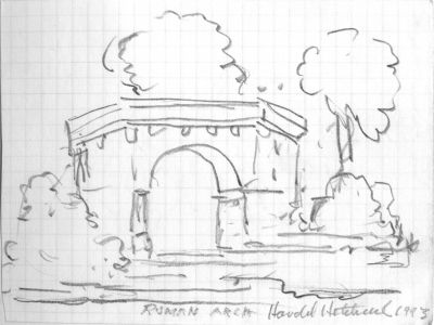 Drawing 118  Roman Arch  1993   4x5.5   Direct

