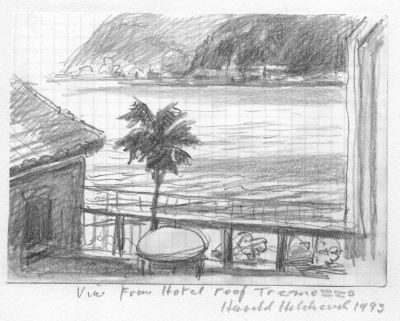 Drawing 119 View From Hotel Roof Tremezzo  1993   4x5.5  
