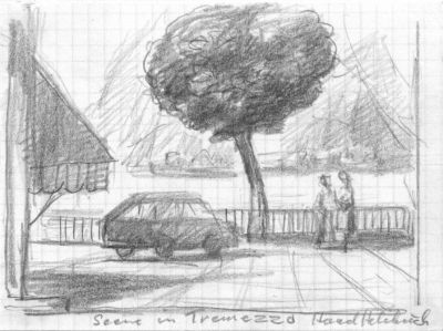 Drawing 121 Scene In Tremezzo   1993   4x5.5   Direct
