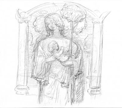 Drawing 53  Pencil Sketch   1993   8x10   Direct
